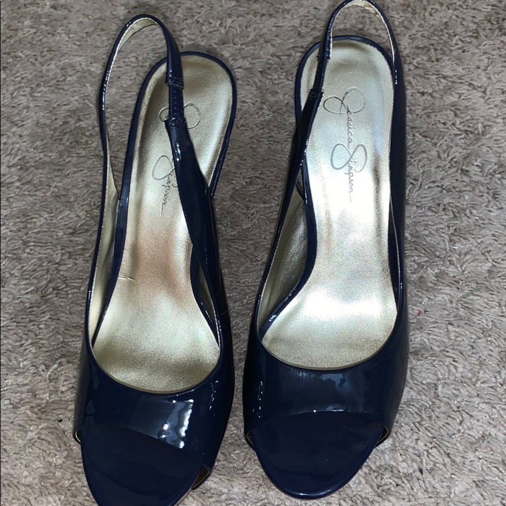 Jessica Simpson Dark Blue Slingbacks